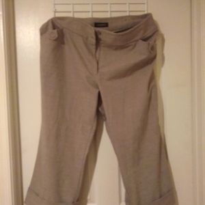 Lane Bryant light brown dress capris